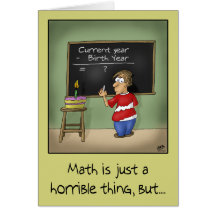 Funny Birthday Cards: Birthday Math