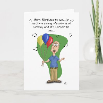Singing Birthday Cards on Funny Birthday Card With A Funny Cartoon Image Of An Old Man Singing A