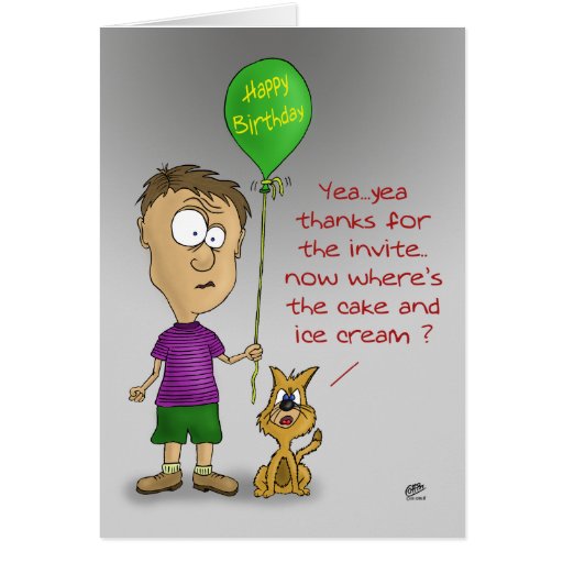 Funny Birthday Cards: Cranky Cat | Zazzle