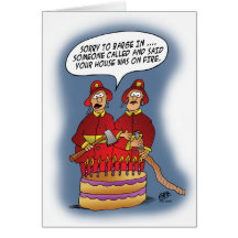 Funny Birthday Cards: Fire Alarm