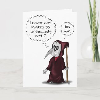 Funny Birthday Cards: Grim Thoughts card