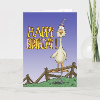 Funny Birthday Cards: Spring Chicken 2 card