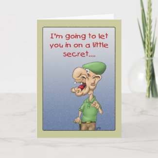 Funny Birthday Cards: The Secret card