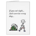 Funny Birthday  Exercise or Diet fanatic Greeting Card