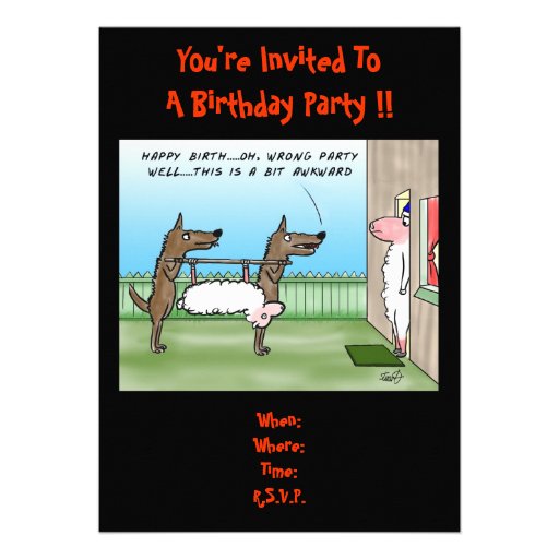 Funny Birthday Party Invitation 5" X 7" Invitation Card | Zazzle