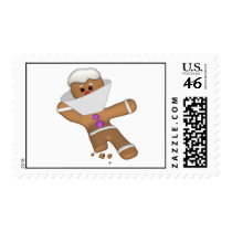 Funny Bit Himself Gingerbread Man Postage