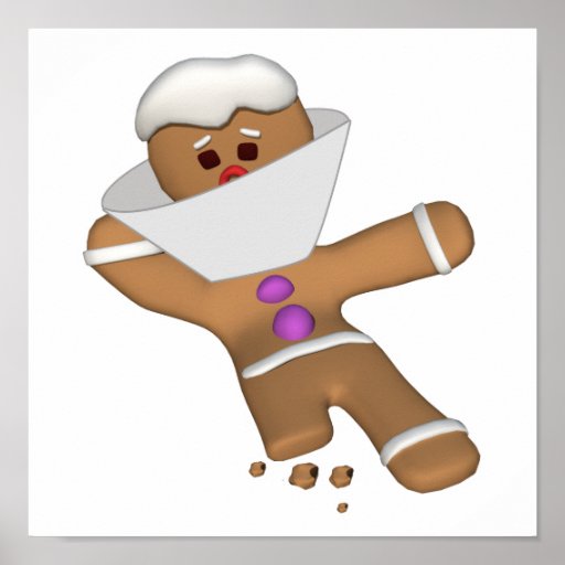 Funny Bit Himself Gingerbread Man Poster Zazzle