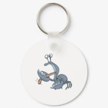 funny biting tongue crab keychains