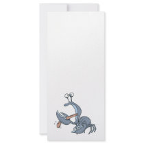 funny biting tongue crab custom rack card