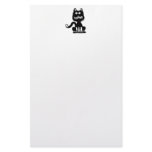 Funny black cat stationery