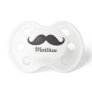 Funny black handlebar mustache stache personalized pacifiers