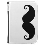 Funny black handlebar mustache trendy hipster kindle covers