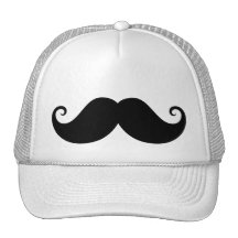 Funny black handlebar mustache trendy hipster hats