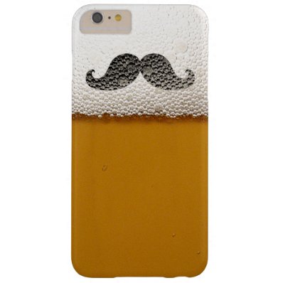 Funny Black Mustache in Beer Foam Barely There iPhone 6 Plus Case