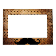 Funny Black Mustache Magnetic Picture Frame