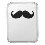 Funny Black Mustache on White Background iPad Sleeves
