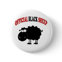 Funny black sheep pin