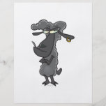 funny black sheep cartoon character flyers