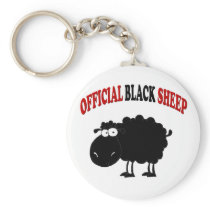 Funny black sheep key chains