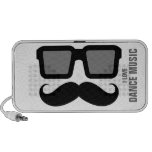 Funny Black Sunglasses Mustache Speakers