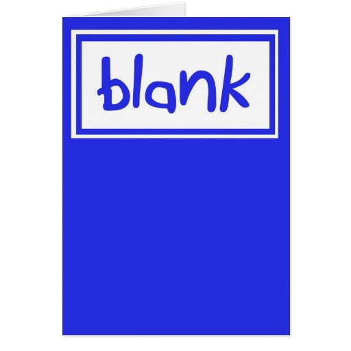 Funny Blank Birthday Card Blue Kerra Lindsey