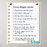 Funny Blogger Quotes Print
