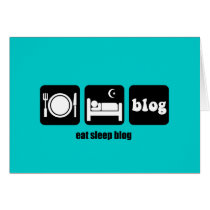 Funny blogging greeting card