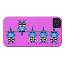 funny blue birds case-mate iphone 4 case