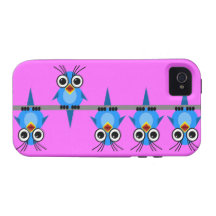funny blue birds iPhone 4/4S cases