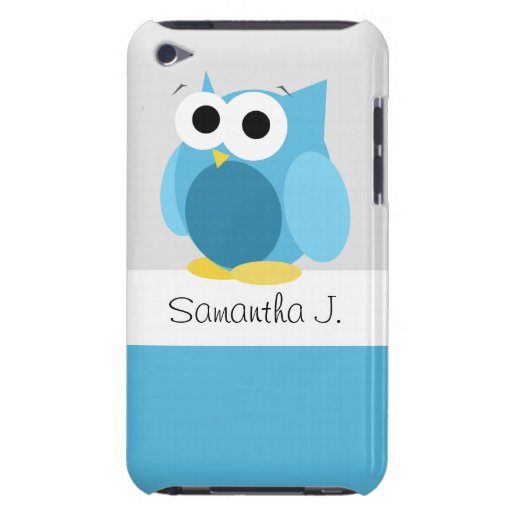 Funny Blue Owl - Personalized iPod Touch 4G Case iPod Touch Case-Mate Case