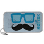 Funny Blue Sunglasses Mustache Speakers