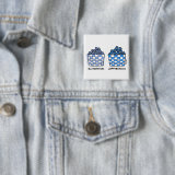 Funny Blueberries Cartoon Button button