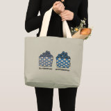 Funny Blueberries Cartoon Grocery Tote bag