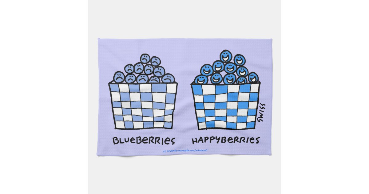 Funny Blueberries Lover Kitchen Towel Zazzle