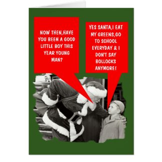 Funny bollocks Christmas card