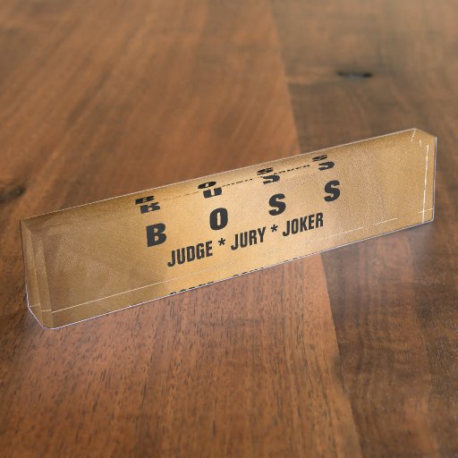 Funny Boss Copper Desk Nameplates. Desk Name Plate Zazzle