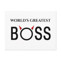 Funny Boss Gifts postcards