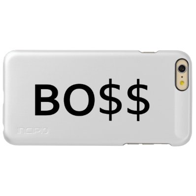 Funny BOSS Typography with dollars Incipio Feather® Shine iPhone 6 Plus Case