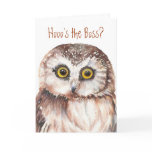 Funny Boss's Day, Wise Owl Humor cards