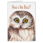 Funny Boss's Day, Wise Owl Humor Card
