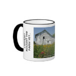 funny "bought the farm" barn photo coffee mug