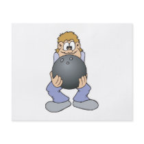 funny bowler with BIG bowling ball Personalized Flyer