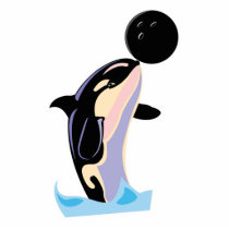 funny bowling ball orca photo sculptures