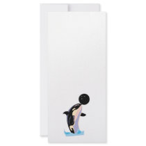 funny bowling ball orca full color rack card