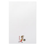 funny bowling man cartoon character stationery paper