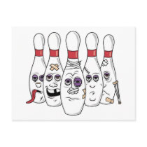 Funny Bowling Postcard