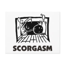 Funny Bowling Scrogasm Postcard