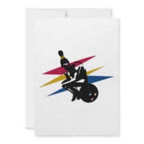 funny bowling thinking man personalized invites