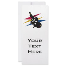 funny bowling thinking man rack card template