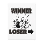 Funny Bowling Winner Loser Postcard